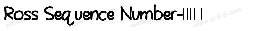 Ross Sequence Number字体转换